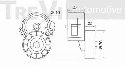 TREVI AUTOMOTIVE ta1219 -  Натяжная планка, поликлиновой ремень
